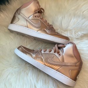 Nike Women’s Son of Force Mid Top Metallic Red Bronze Air Force 1 Sneakers Shoes